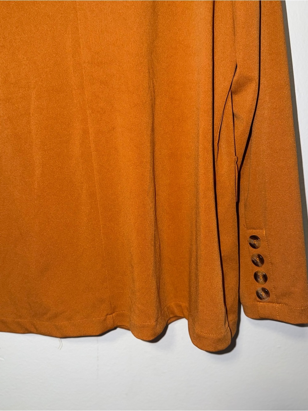 Women's Single-Button Rust Blazer Jacket - Picture 9 of 10